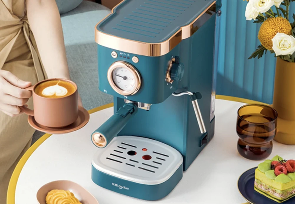 making coffee with espresso machine